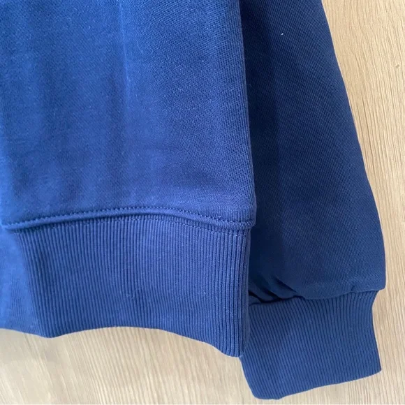 Parke Navy Crew Sweatshirt with Orange Collegiate Letters - Picture 4 of 7